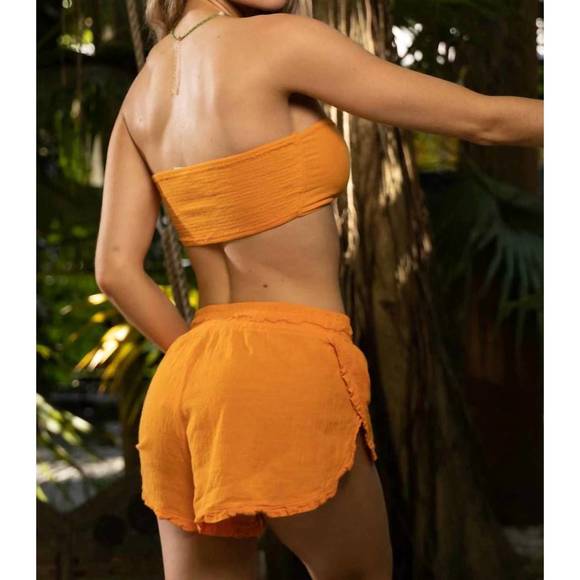 NEW BLANCO BY NATURE safari bandeau top in orange - Picture 3 of 3